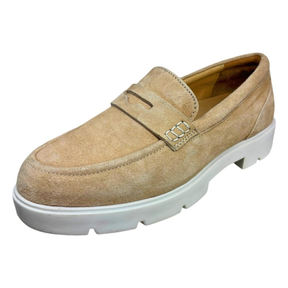 Abeo Boulevard Sand Suede Lug Sole Penny Loafers Comfort Shoes View 3